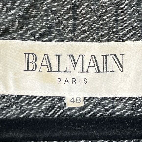 Vintage Balmain Black Hooded Pea Coat for Cold Weather | Size EU48 Medium - Picture 4 of 15